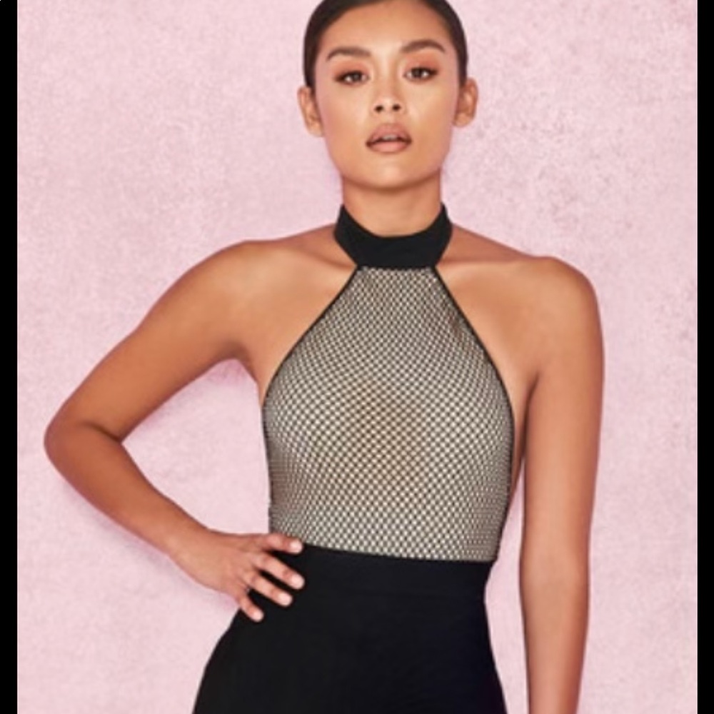 House of CB black bandage skirt
